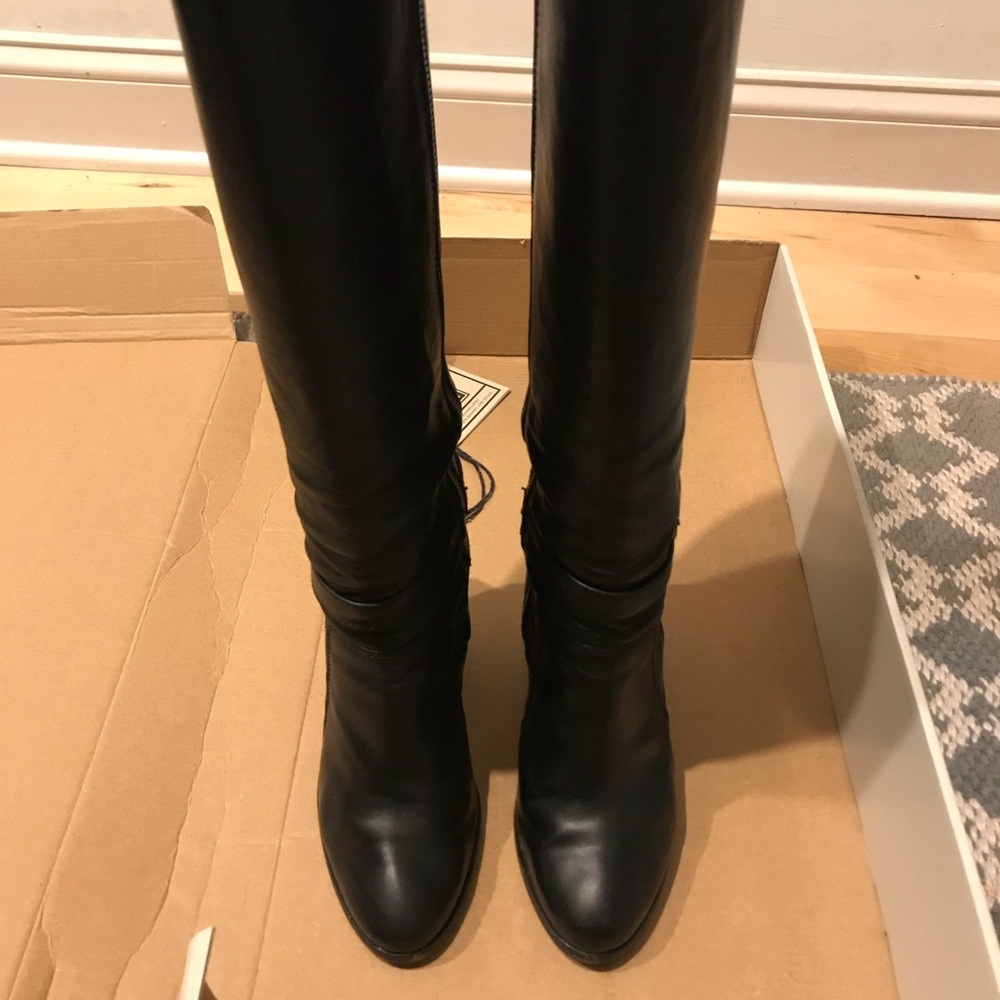 Frye Patty Riding Tall Black Leather Boot Size 5.5 - Picture 6 of 7